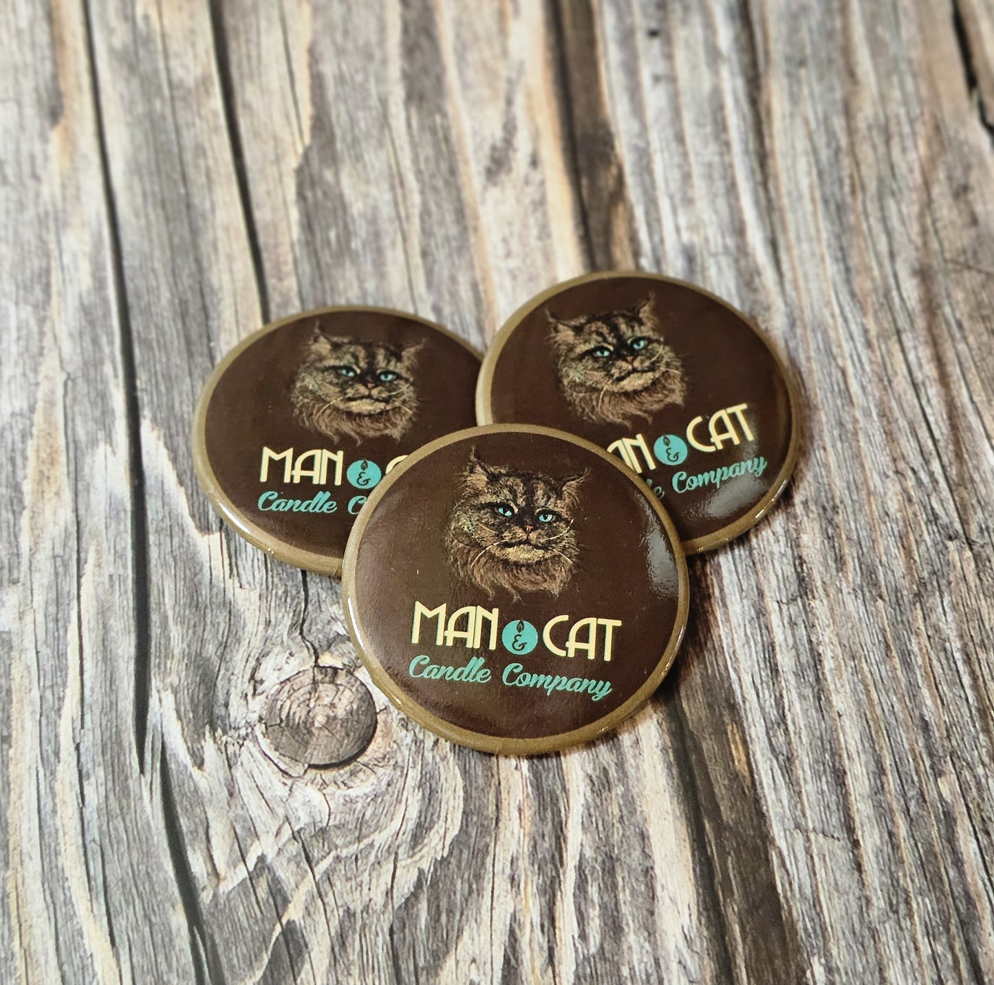 Man & Cat Logo Button