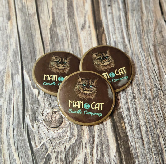 Man & Cat Logo Button