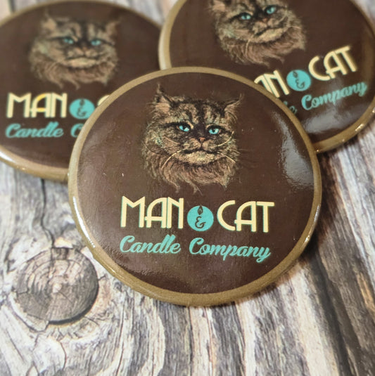Man & Cat Logo Button